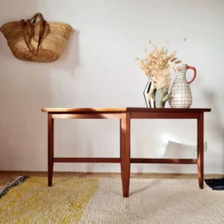 Petite table basse / Bout de canapé géométrique années 50-60