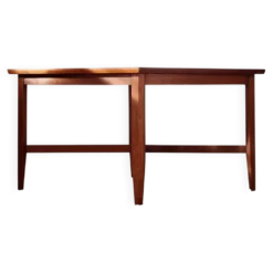 Petite table basse / Bout de canapé géométrique années 50-60