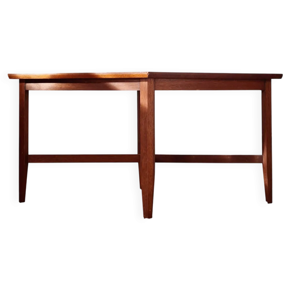Petite table basse / Bout de canapé géométrique années 50-60
