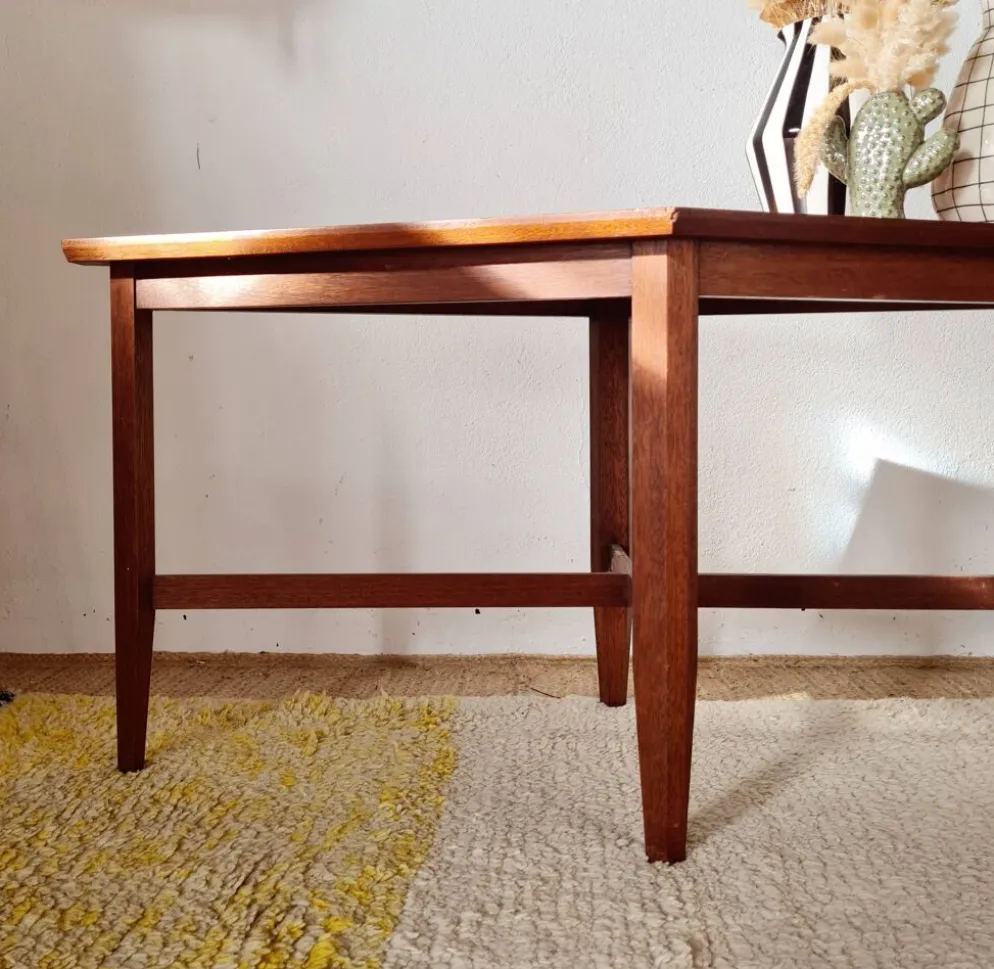 Petite table basse / Bout de canapé géométrique années 50-60