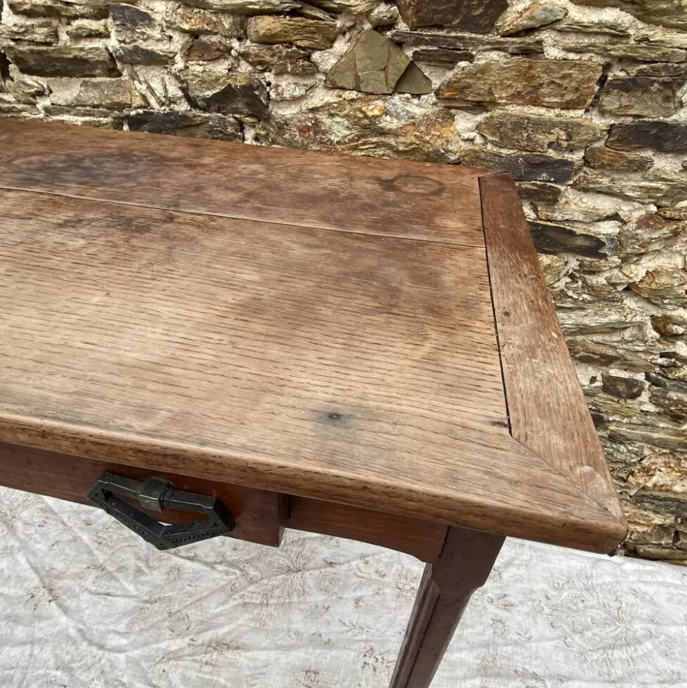 Petite table , bureau d'appoint en bois massif 1 tiroir