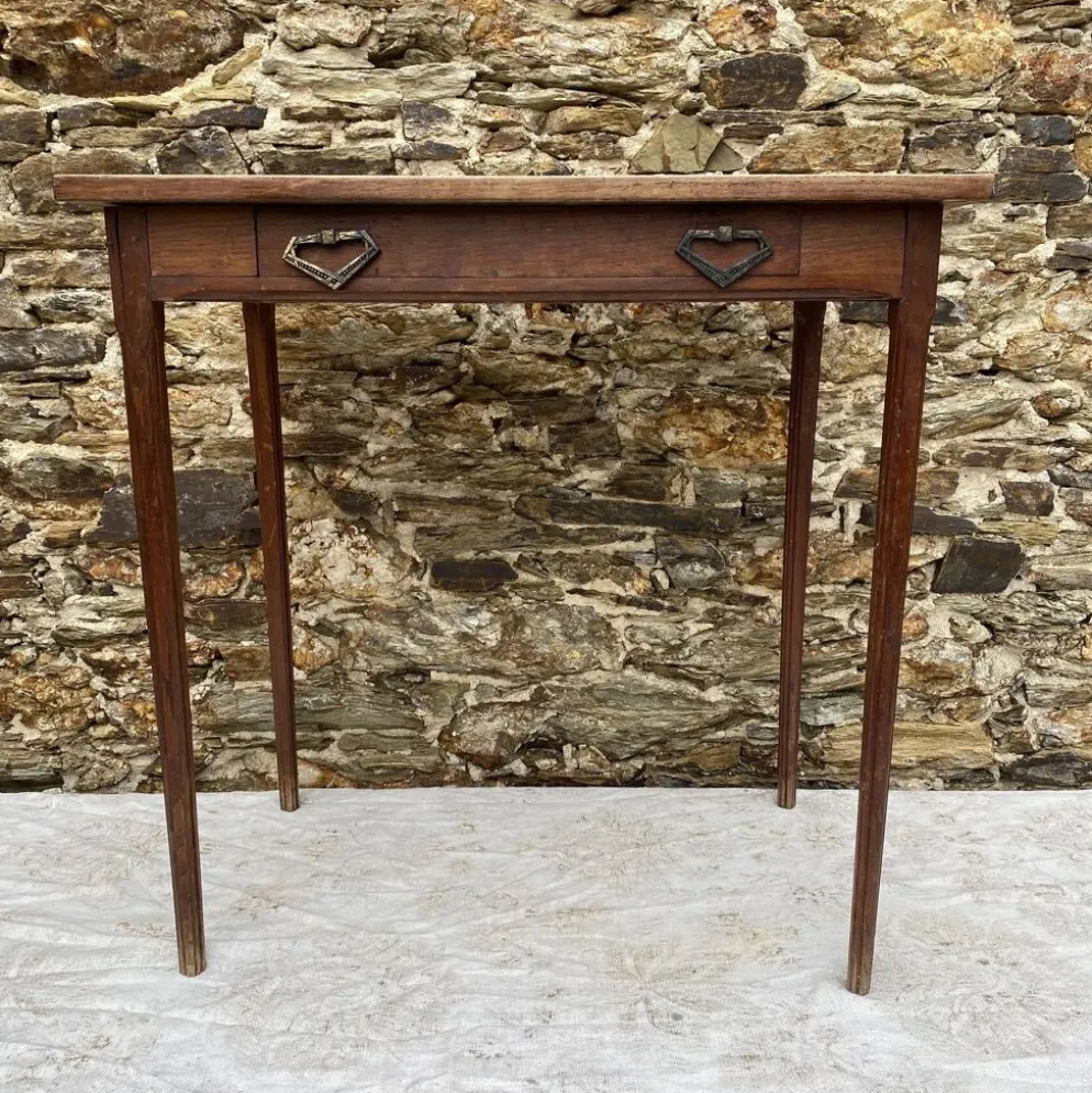 Petite table , bureau d'appoint en bois massif 1 tiroir