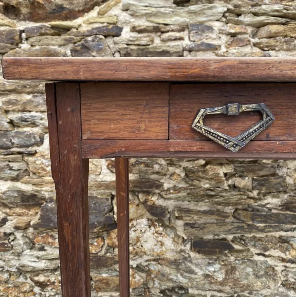 Petite table , bureau d'appoint en bois massif 1 tiroir