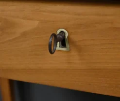 Petite table console en noyer, époque Restauration – début XIXe