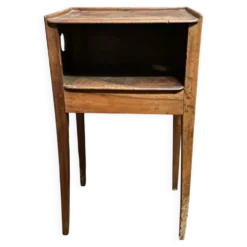 Petite table de chevet ancienne en bois – esprit vintage