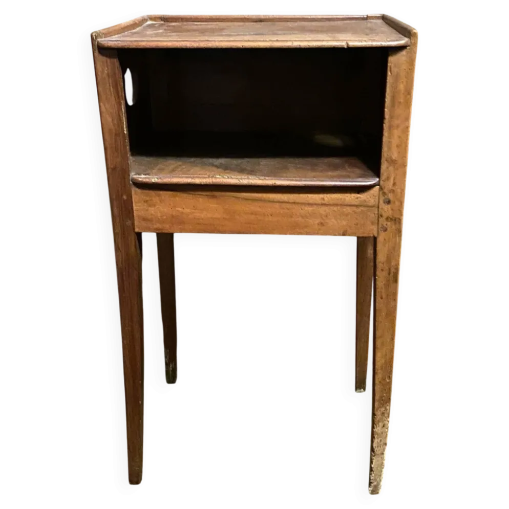 Petite table de chevet ancienne en bois – esprit vintage