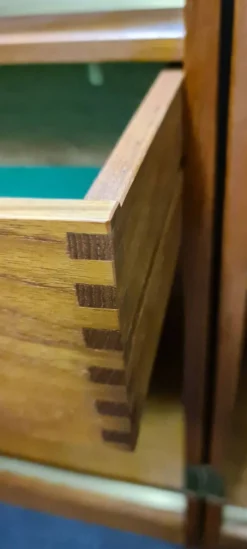 Petite table de salle à manger vintage en teck à rallonge