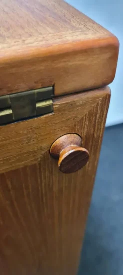 Petite table de salle à manger vintage en teck à rallonge