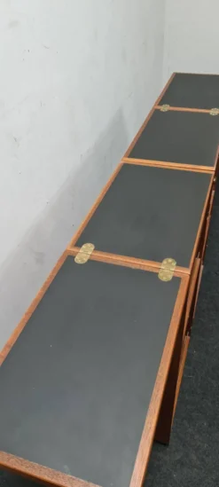 Petite table de salle à manger vintage en teck à rallonge