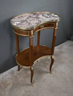 Petite Table Rognon en Acajou, style Transition – Début XXe