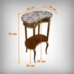 Petite Table Rognon en Acajou, style Transition – Début XXe