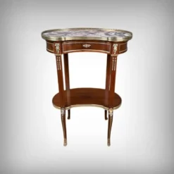 Petite Table Rognon en Acajou, style Transition – Début XXe