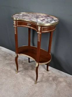 Petite Table Rognon en Acajou, style Transition – Début XXe