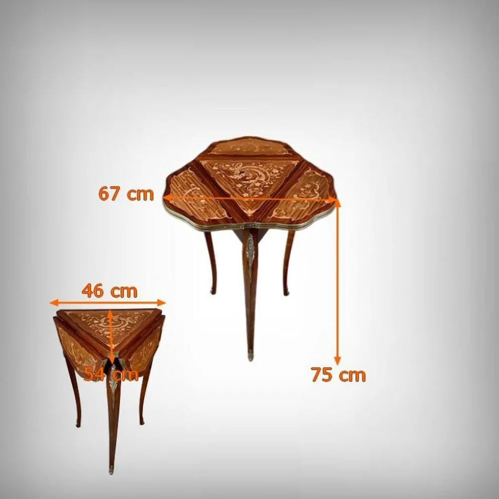 Petite Table à Volets en Acajou, époque Napoléon III – 2ème partie XIXe