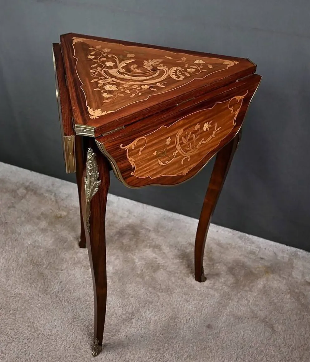 Petite Table à Volets en Acajou, époque Napoléon III – 2ème partie XIXe