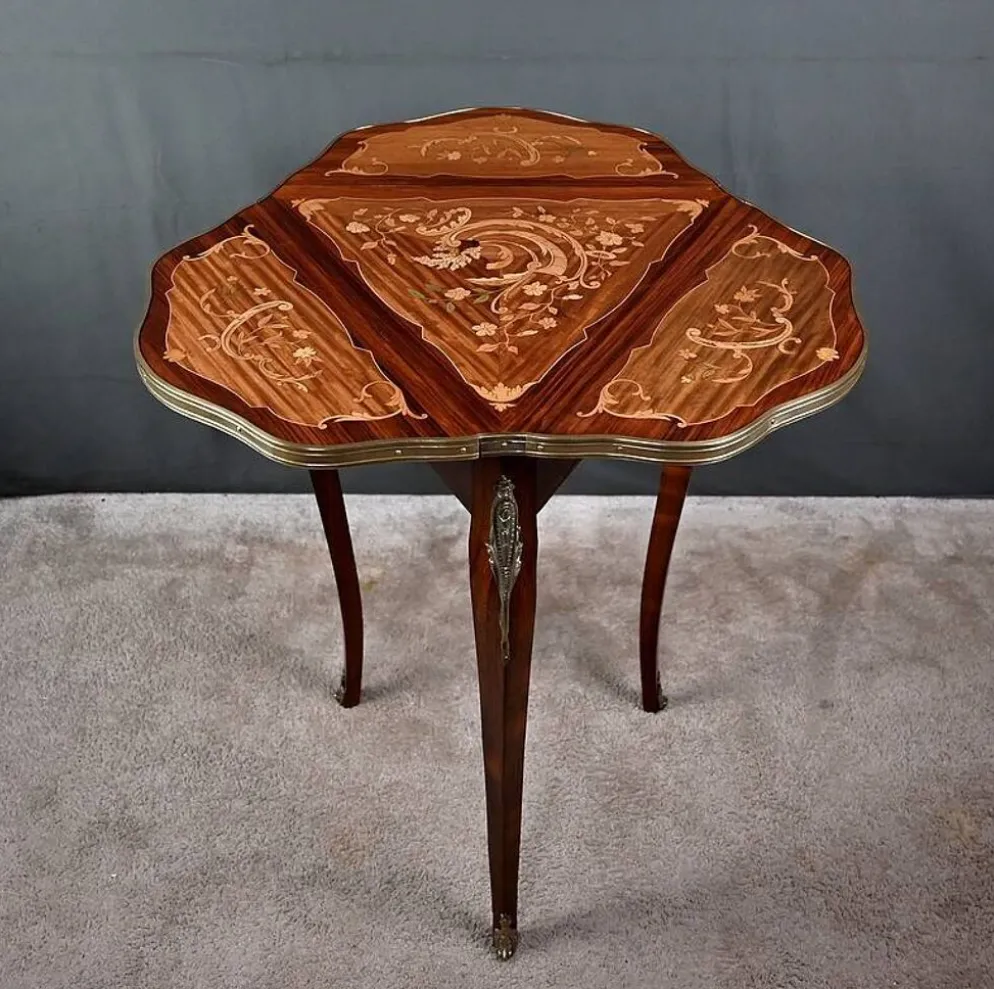 Petite Table à Volets en Acajou, époque Napoléon III – 2ème partie XIXe