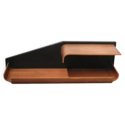 Petite Étagère Mid-Century en Palissandre et Laminée Noire, 1960s
