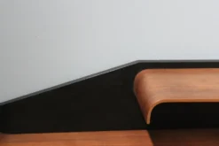 Petite Étagère Mid-Century en Palissandre et Laminée Noire, 1960s