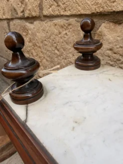 Petite étagère murale/console d’appoint Napoléon III — noyer sculpté e