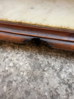 Petite étagère murale/console d’appoint Napoléon III — noyer sculpté e