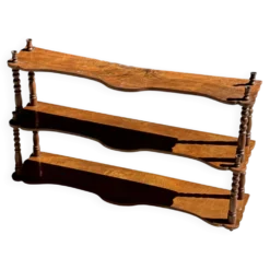 Petite étagère à trois niveaux en chêne H41 L68
