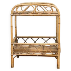 ✨ Petite étagère vintage en osier – esprit bohème ✨