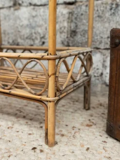 ✨ Petite étagère vintage en osier – esprit bohème ✨