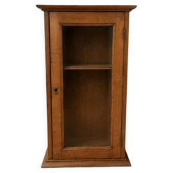 Petite vitrine ancienne en bois – porte vitrée