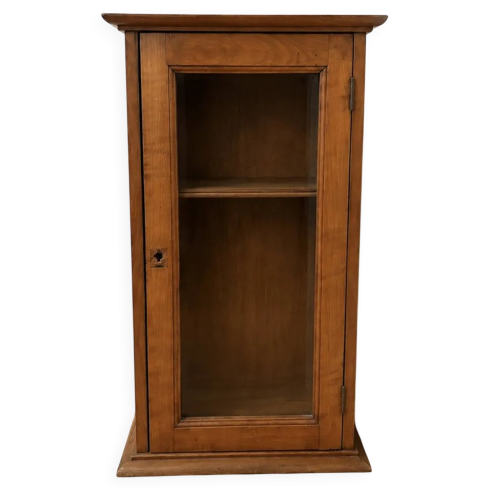 Petite vitrine ancienne en bois – porte vitrée