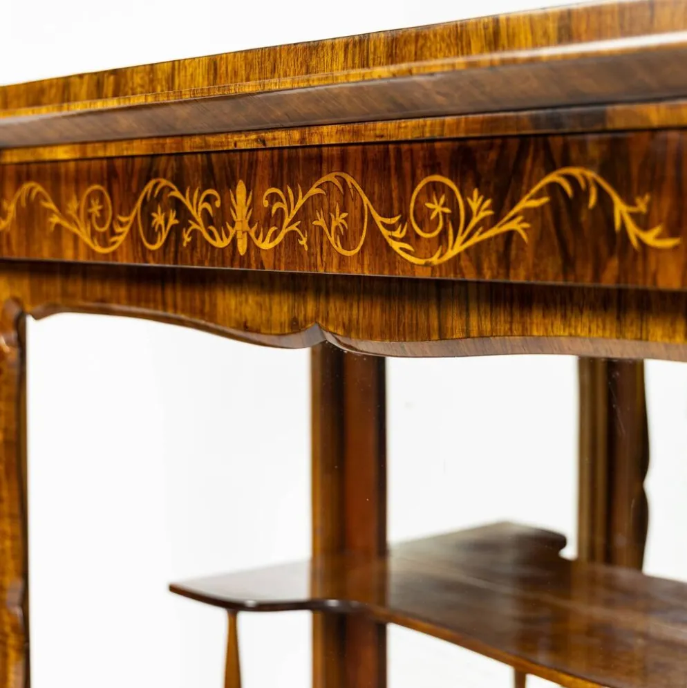Petite vitrine Biedermeier / Louis-Philippe en noyer et bouleau 1840-1860