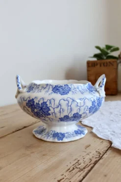 Petit légumier vintage faïence anglaise Feldspath
