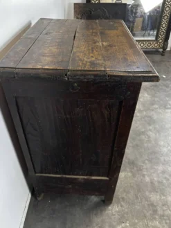 Petit meuble breton en chêne sculpté une porte un tiroir