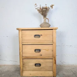Petit meuble de métier 3 tiroirs en pin