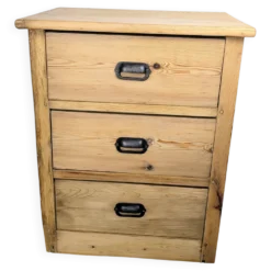 Petit meuble de métier 3 tiroirs en pin