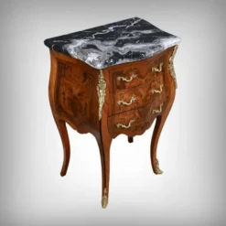 Petit meuble de salon en marqueterie, style Louis XV – Milieu XXe
