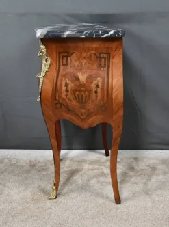 Petit meuble de salon en marqueterie, style Louis XV – Milieu XXe