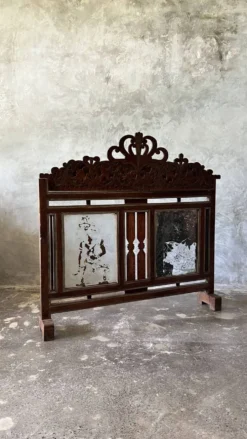 Petit paravent indonésien en bois sculpté H:104 L:106