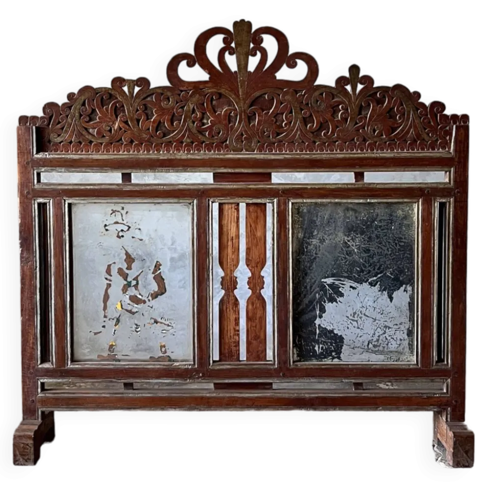 Petit paravent indonésien en bois sculpté H:104 L:106
