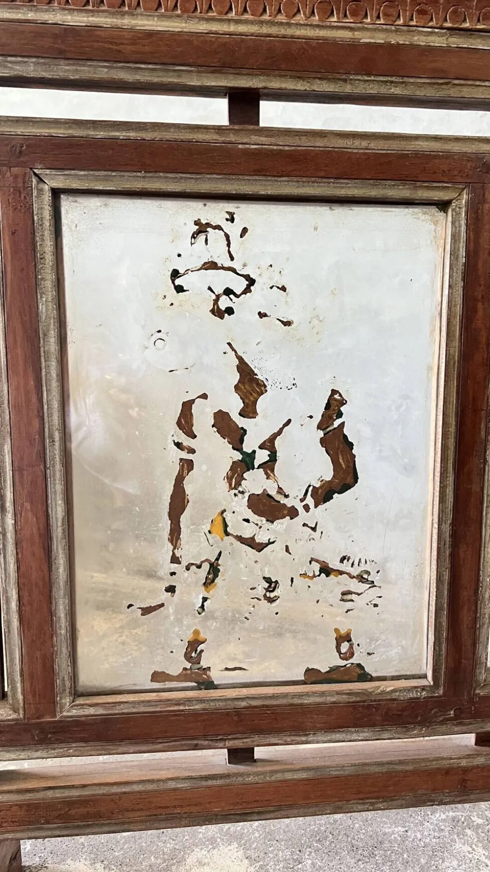Petit paravent indonésien en bois sculpté H:104 L:106