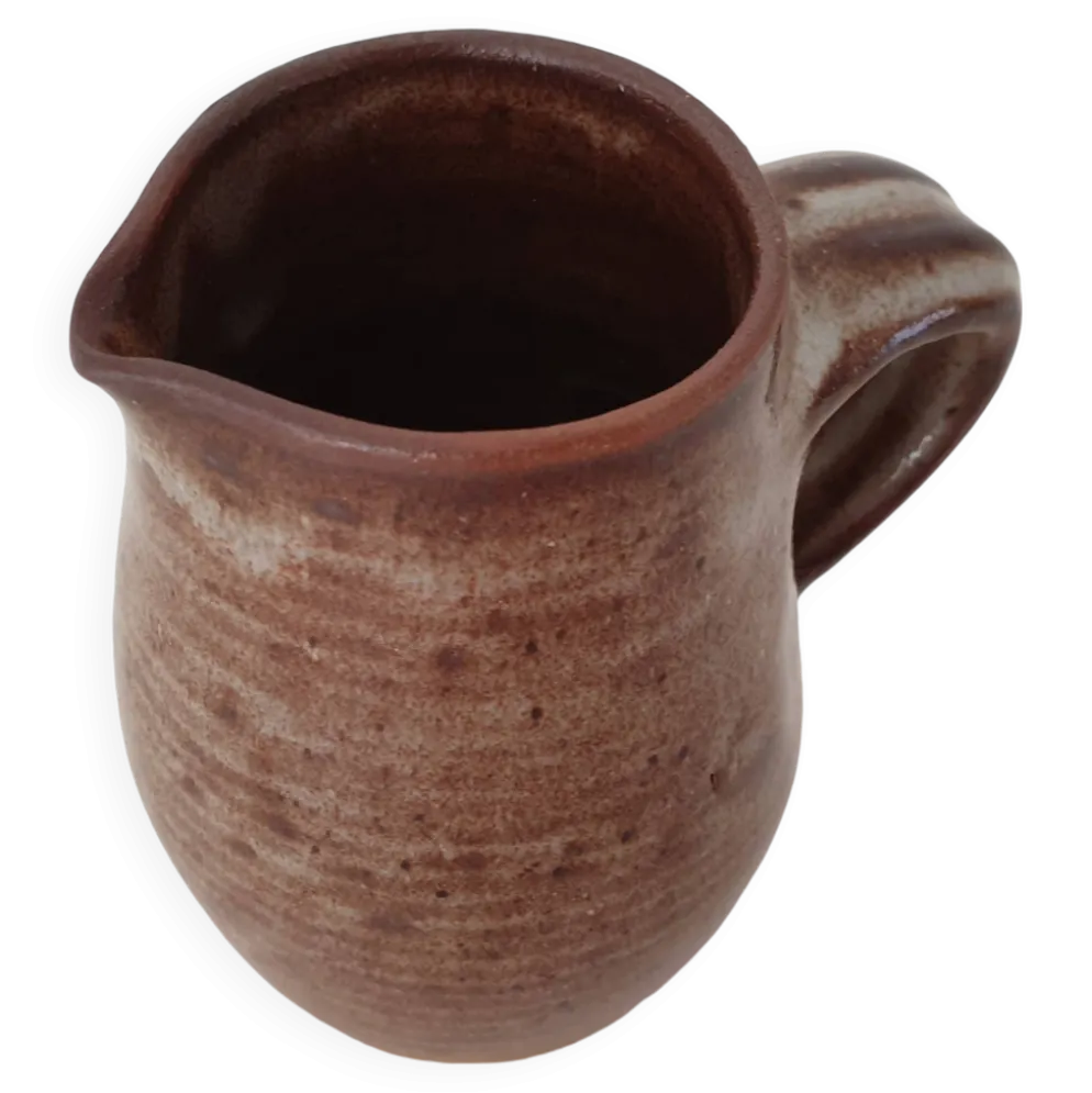 Petit Pichet / pot à lait en céramique Signé Roger Jacques (grès de puisaye)