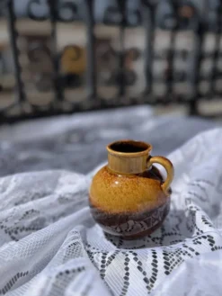 Petit pichet vintage en céramique émaillée Scheurich