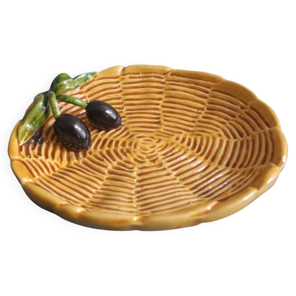 petit plat apéritif olives Au vieux Vallauris table vintage appetizer dish