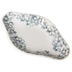 Petit plat vintage creux motif fleurs