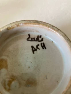 Petit pot à beurre Jobbana Maroc Fès 19ème siècle à décors de mille-pattes et géométriques