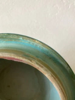 Petit pot à beurre Jobbana Maroc Fès 19ème siècle à décors de mille-pattes et géométriques