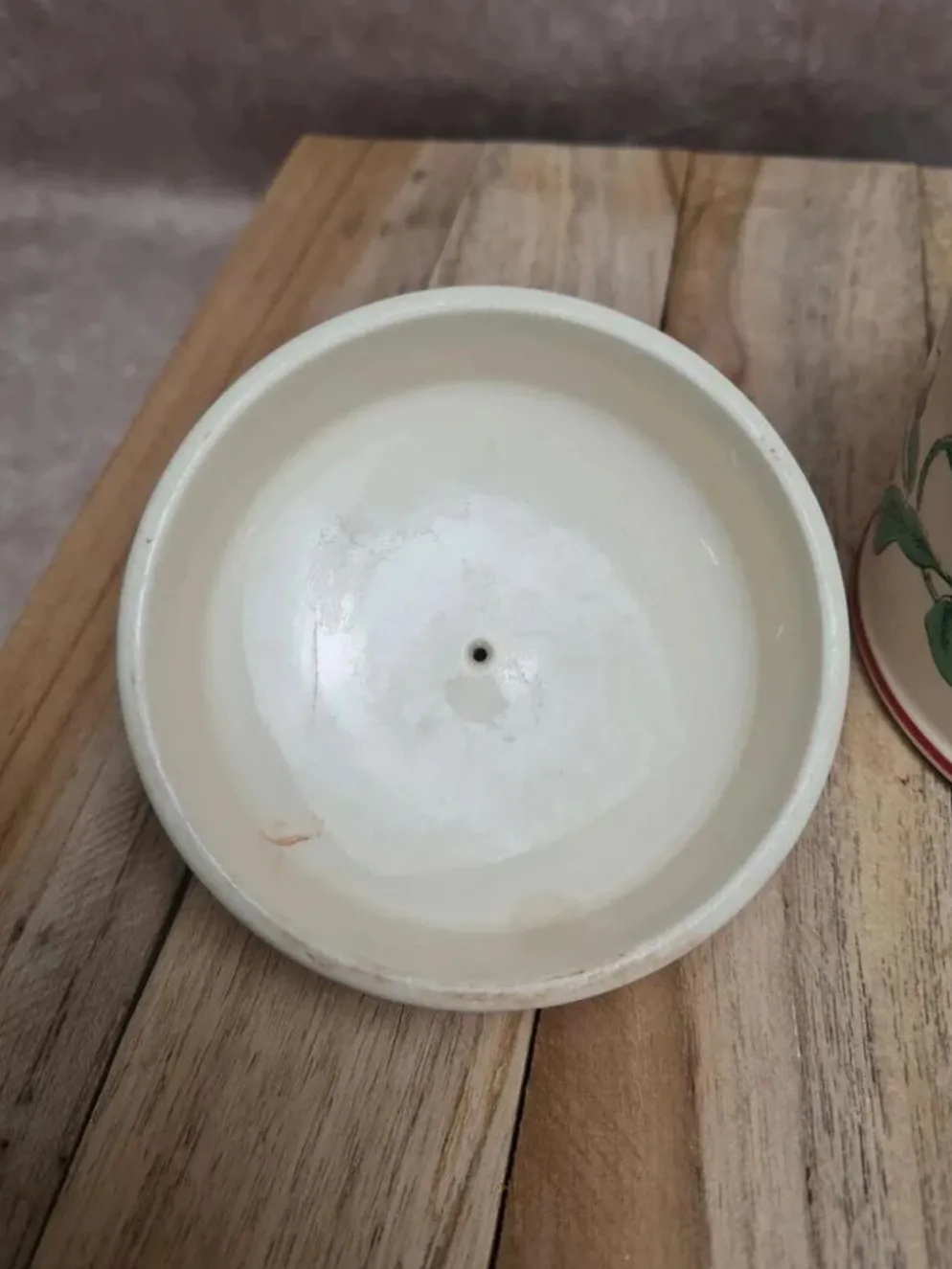 Petit pot couvert Sarreguemines ancien décor floral – charme vintage