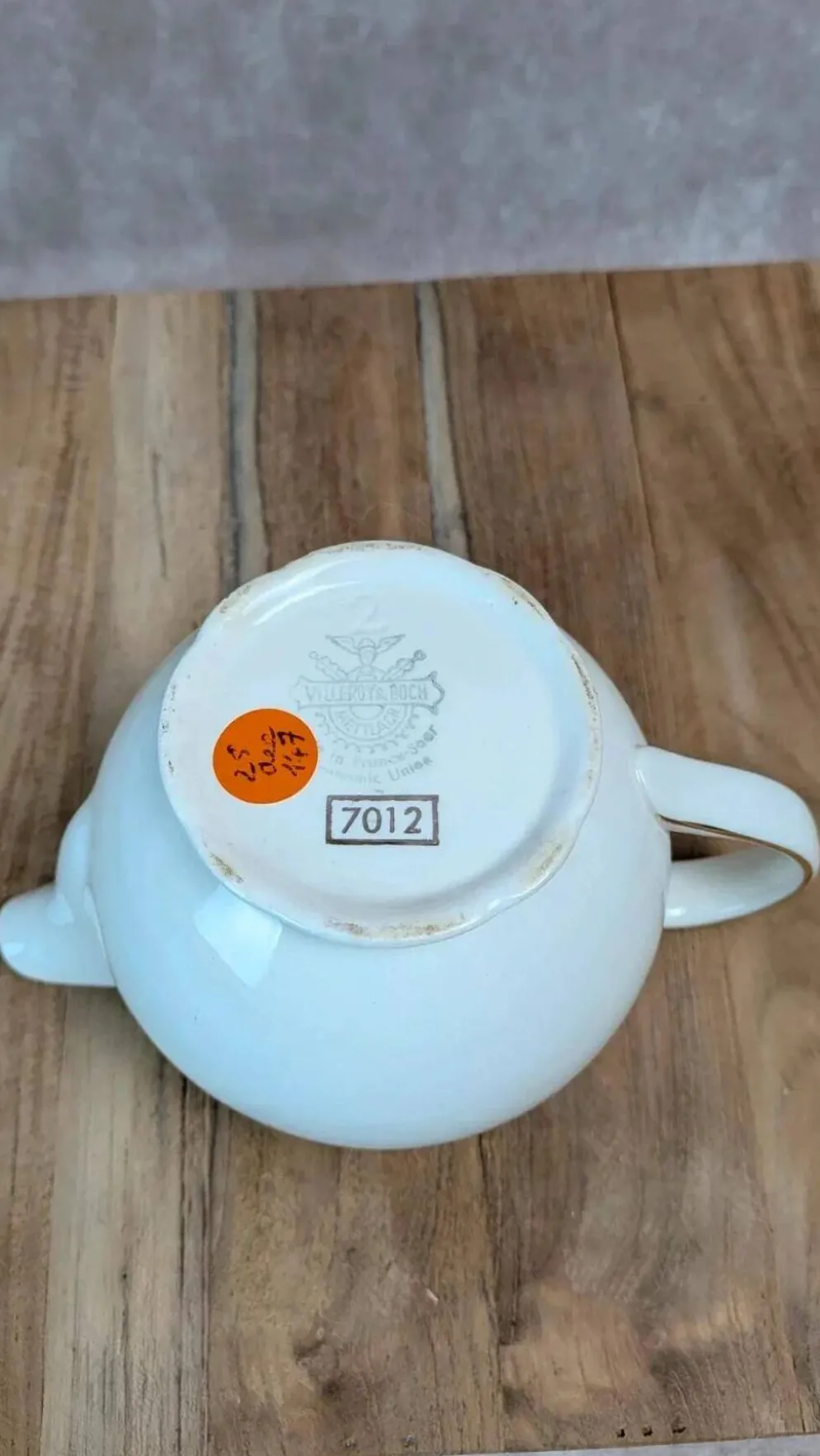 Petit pot à lait Villeroy & Boch liseré doré – vintage