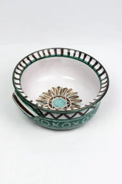 Petit saladier à oreilles Robert Picault – Vallauris, décor tournesol 1950