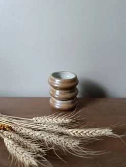 3 petits beurriers individuels grès, 1970
