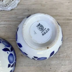 Petits bols anciens Badonviller décor bleu cobalt
